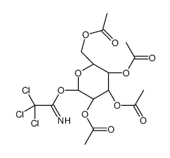 2,3,4,6-四-O-乙酰基-Β-D-吡喃半乳糖酰基-2,2,2-三氯代亚氨乙酸酯结构式