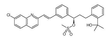 Benzenepropanol, α-[3-[(1E)-2-(7-chloro-2-quinolinyl)ethenyl]phenyl]-2-(1-hydroxy-1-methylethyl)-, 1-methanesulfonate, (αR)结构式