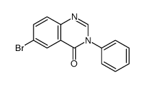 6-溴-3-苯基-4(3h)-喹唑啉酮结构式