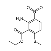 ethyl 2-amino-6-methylsulfanyl-3-nitrobenzoate结构式