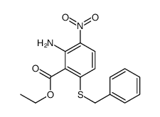 ethyl 2-amino-6-benzylsulfanyl-3-nitrobenzoate结构式