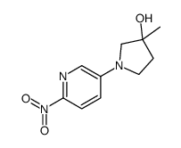 3-methyl-1-(6-nitropyridin-3-yl)pyrrolidin-3-ol结构式
