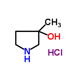 3-羟基-3-甲基吡咯烷盐酸盐结构式