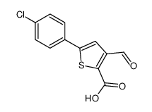 5-(4-氯苯基)-3-甲酰基噻吩-2-羧酸结构式