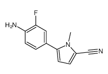 5-(4-amino-3-fluorophenyl)-1-methylpyrrole-2-carbonitrile结构式
