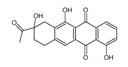 9-acetyl-4,9,11-trihydroxy-8,10-dihydro-7H-tetracene-5,12-dione结构式