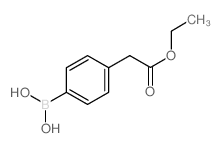 4-乙氧基羰基甲基苯硼酸结构式