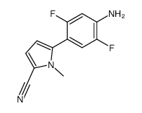 5-(4-amino-2,5-difluorophenyl)-1-methylpyrrole-2-carbonitrile结构式