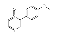 2-(4-methoxyphenyl)-1-oxidopyrazin-1-ium结构式
