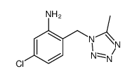 5-chloro-2-[(5-methyltetrazol-1-yl)methyl]aniline结构式