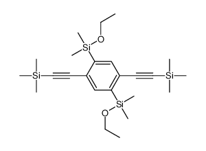 2-[2,5-bis[ethoxy(dimethyl)silyl]-4-(2-trimethylsilylethynyl)phenyl]ethynyl-trimethylsilane结构式