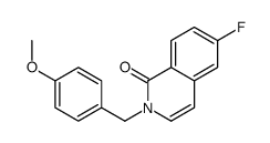 6-fluoro-2-[(4-methoxyphenyl)methyl]isoquinolin-1-one结构式