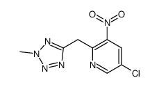 5-chloro-2-[(2-methyltetrazol-5-yl)methyl]-3-nitropyridine结构式