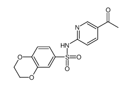 N-(5-acetylpyridin-2-yl)-2,3-dihydro-1,4-benzodioxine-6-sulfonamide结构式
