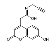 2-(7-hydroxy-2-oxochromen-4-yl)-N-prop-2-ynylacetamide结构式