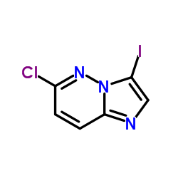 6-氯-3-碘咪唑并[1,2-b]哒嗪结构式