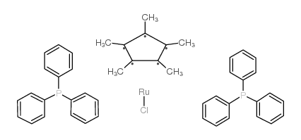 五甲基环戊二烯基双(三苯基膦)氯化钌(II)结构式