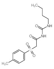 N-(butylcarbamoyl)-2-(4-methylphenyl)sulfonyl-acetamide结构式