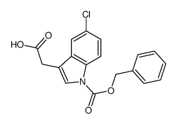 2-(5-chloro-1-phenylmethoxycarbonylindol-3-yl)acetic acid结构式