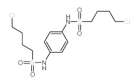 4-chloro-N-[4-(4-chlorobutylsulfonylamino)phenyl]butane-1-sulfonamide结构式