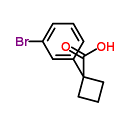 1-(3-Bromophenyl)cyclobutanecarboxylic acid结构式