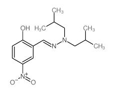 (6E)-6-[(2,2-bis(2-methylpropyl)hydrazinyl)methylidene]-4-nitro-cyclohexa-2,4-dien-1-one结构式