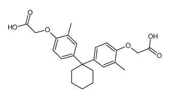 2-[4-[1-[4-(carboxymethoxy)-3-methylphenyl]cyclohexyl]-2-methylphenoxy]acetic acid结构式