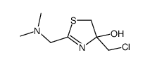 4-(chloromethyl)-2-[(dimethylamino)methyl]-5H-1,3-thiazol-4-ol结构式