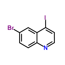 6-溴-4-碘-喹啉结构式