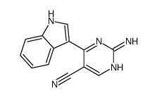 2-amino-4-(1H-indol-3-yl)pyrimidine-5-carbonitrile结构式