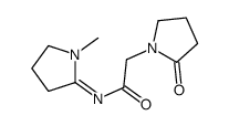 N-(1-methylpyrrolidin-2-ylidene)-2-(2-oxopyrrolidin-1-yl)acetamide结构式