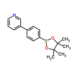 4-(3-吡啶基)苯硼酸频哪醇酯结构式