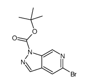 2-Methyl-2-propanyl 5-bromo-1H-pyrazolo[3,4-c]pyridine-1-carboxyl ate结构式