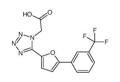 2-[5-[5-[3-(trifluoromethyl)phenyl]furan-2-yl]tetrazol-1-yl]acetic acid结构式