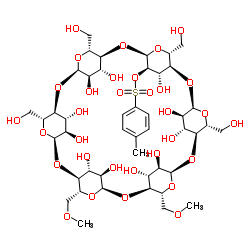 单-2-O-(对甲苯磺酰)-Alpha-环糊精结构式