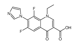 1-ethyl-6,8-difluoro-7-imidazol-1-yl-4-oxoquinoline-3-carboxylic acid结构式