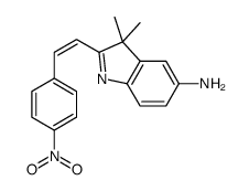 3,3-dimethyl-2-[2-(4-nitrophenyl)ethenyl]indol-5-amine结构式