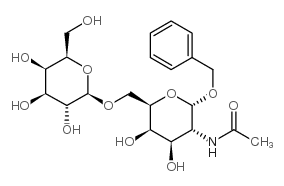 苄基2-乙酰氨基-2-脱氧-6-O-(β-D-吡喃半乳糖苷)-α-D-吡喃半乳糖苷结构式