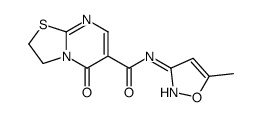 N-(5-methyl-1,2-oxazol-3-yl)-5-oxo-2,3-dihydro-[1,3]thiazolo[3,2-a]pyrimidine-6-carboxamide结构式