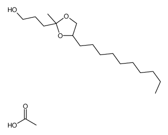 acetic acid,3-(4-decyl-2-methyl-1,3-dioxolan-2-yl)propan-1-ol结构式