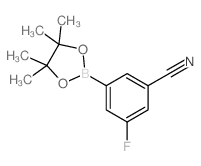 3-氟-5-(4,4,5,5-四甲基-1,3,2-二噁硼烷-2-基)苯甲腈结构式