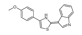 2-indol-3-ylidene-4-(4-methoxyphenyl)-3H-1,3-thiazole结构式