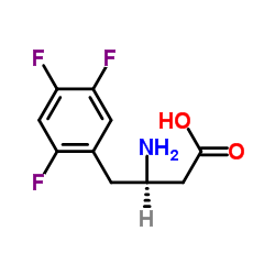 (R)-3-氨基-4-(2,4,5-三氟苯基)丁酸结构式