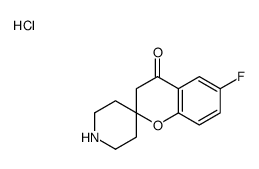 6-fluorospiro[3H-chromene-2,4'-piperidine]-4-one,hydrochloride结构式