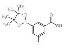 3-羧基-5-氟苯硼酸频那醇酯结构式