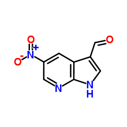 5-硝基-7-氮杂吲哚-3-甲醛结构式