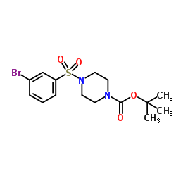 tert-butyl 4-(3-bromophenyl)sulfonylpiperazine-1-carboxylate结构式