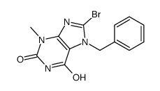8-溴-3,7-二氢-3-甲基-7-(苯甲基)-1H-嘌呤-2,6-二酮结构式