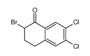 2-bromo-6,7-dichloro-3,4-dihydro-2H-naphthalen-1-one结构式
