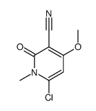 6-chloro-4-methoxy-1-methyl-2-oxopyridine-3-carbonitrile结构式